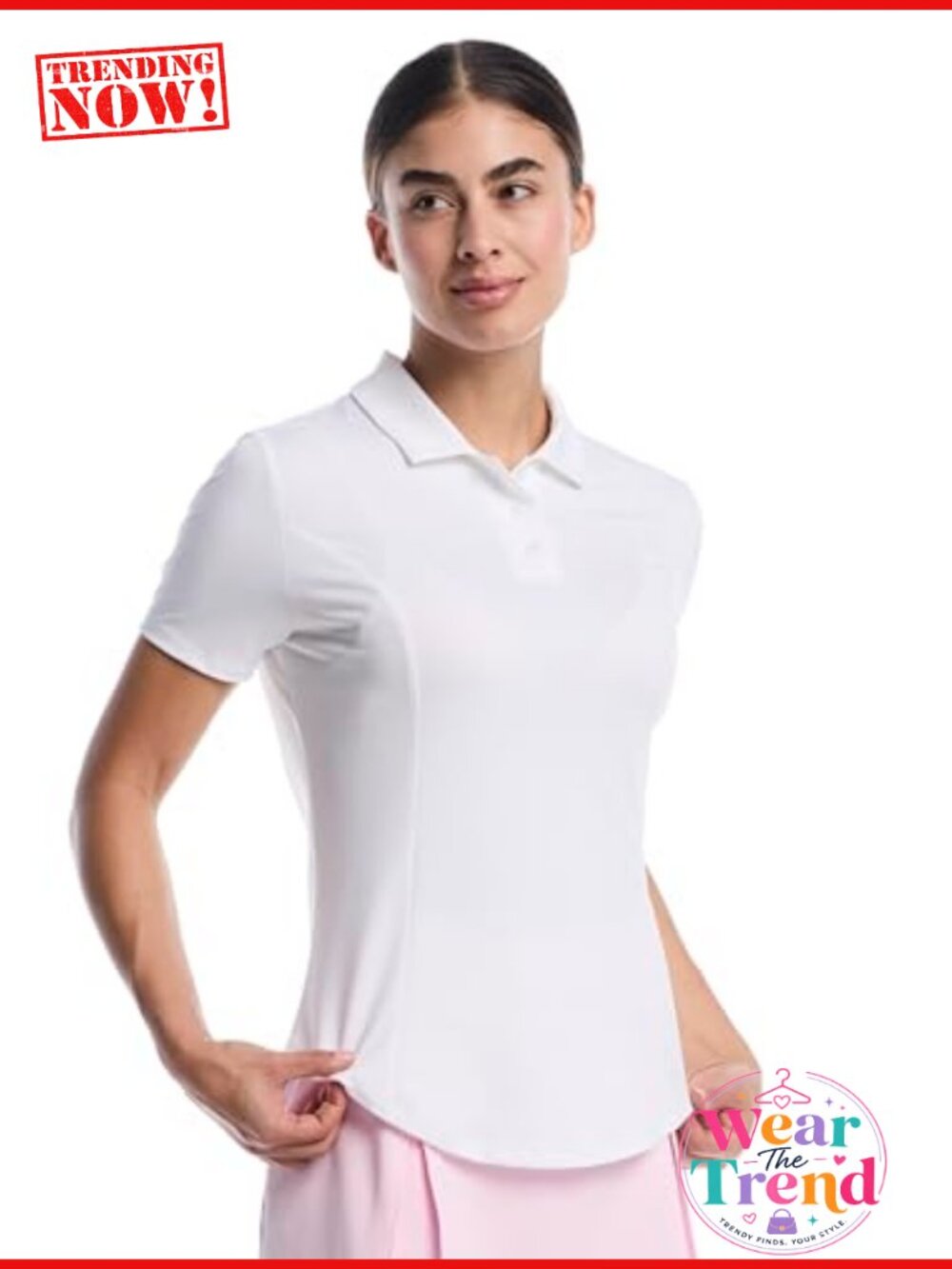 Women's Short Sleeve Golf Polo Shirt Moisture Wicking Stretch Sun Protection